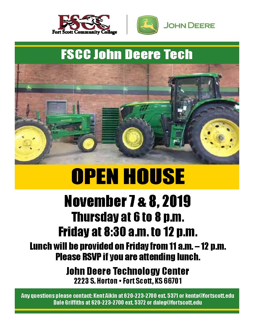John Deere Tech School Open House Nov. 78 Fort Scott Biz