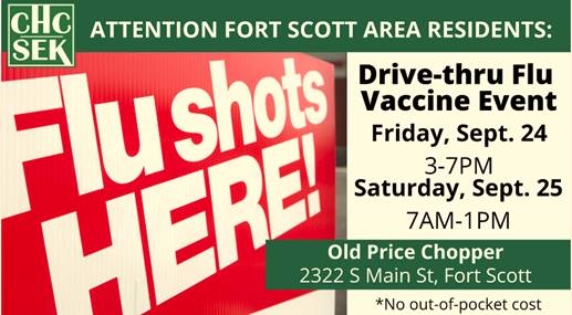 Flu Vaccine Drive-Thru Today and Tomorrow