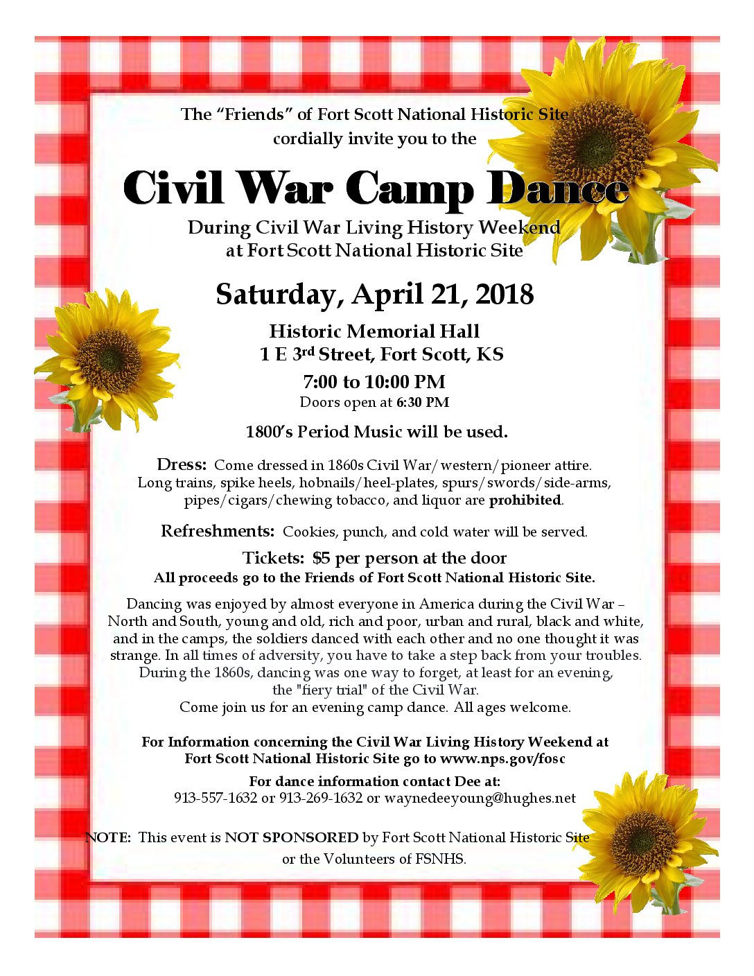 Civil War Dance This Saturday
