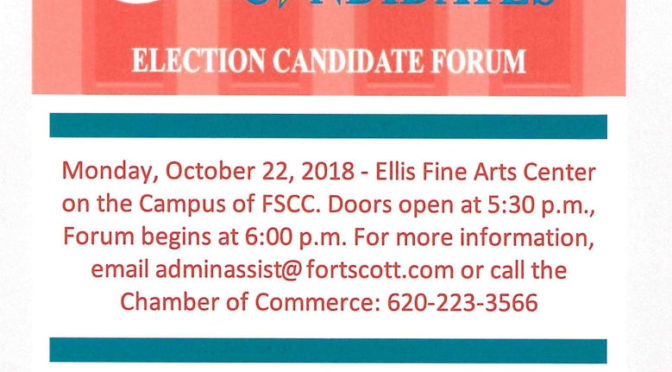 Candidates Forum Oct. 22 at 5:30 p.m.