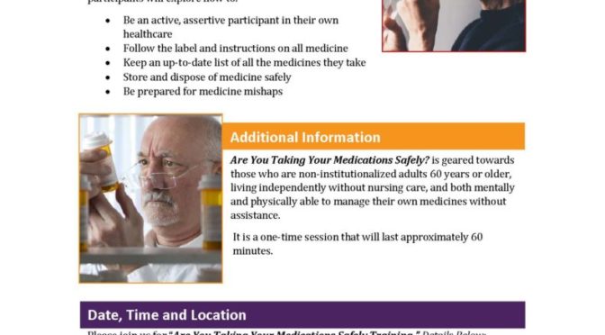 Are You Taking Your Medications Safely?