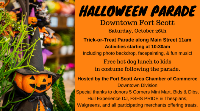 Halloween Parade Oct. 26 Downtown Fort Scott