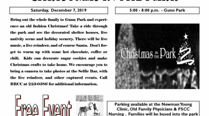 Christmas in the Park Dec. 7: Family Fun For Free