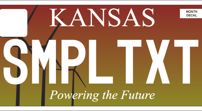 Kansas gets new personalized license plate design: wind turbines are featured