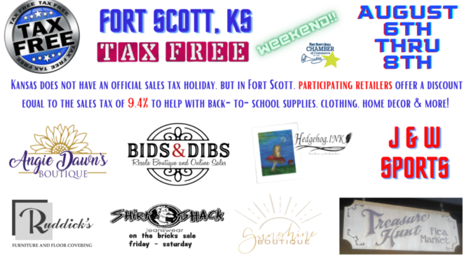 Sales Tax Holiday This Weekend At Several Ft. Scott Retailers