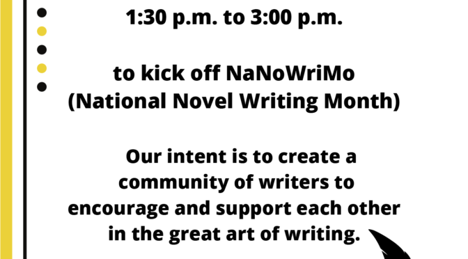 National Novel Writing Month Events Hosted at Hedgehog.INK