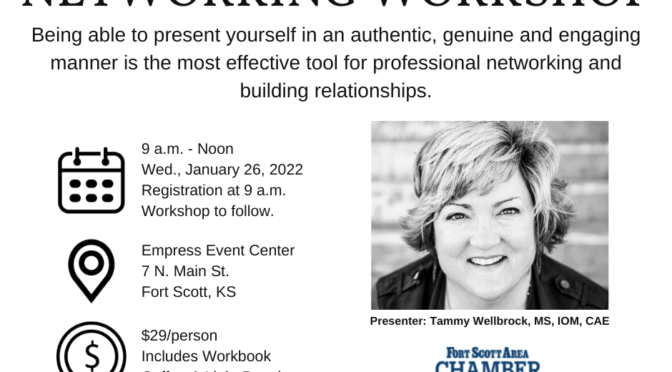Chamber Networking Workshop: How to Build Professional Relationships by Tammy Wellbrock