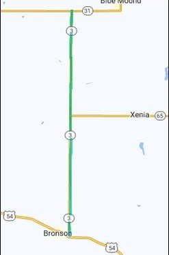 Work on K-3 HWY Begins Oct. 24 from Bronson to Blue Mound
