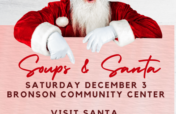 Bronson: Soups and Santa on December 3