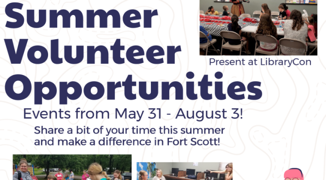 Library Summer Volunteers Needed
