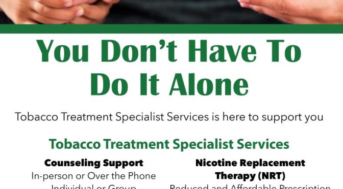 Tobacco Treatment Specialist Services Offered at CHC