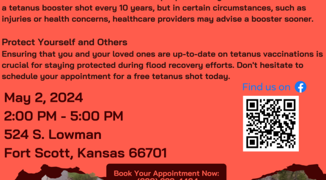 Free Tetanus Shots Available for Those Impacted by Tornado, Flood Disaster