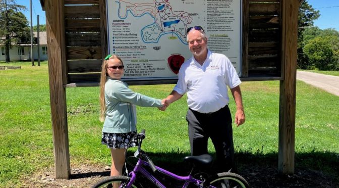 Eight-Year-Old Donates Bike to Gunn Park Trails