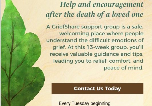 Grief Share Support Group Starts on January 7