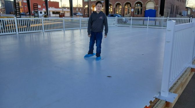 Skating Rink Is Nearly Completed for Christmas on the Bricks, Parade Is This Evening