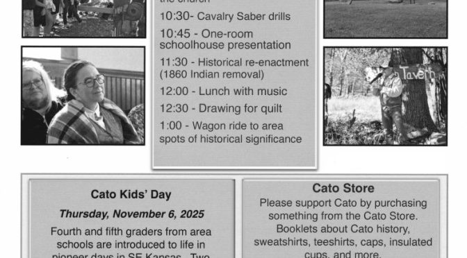CATO CELEBRATES ITS PIONEER HISTORY WITH CATO DAYS