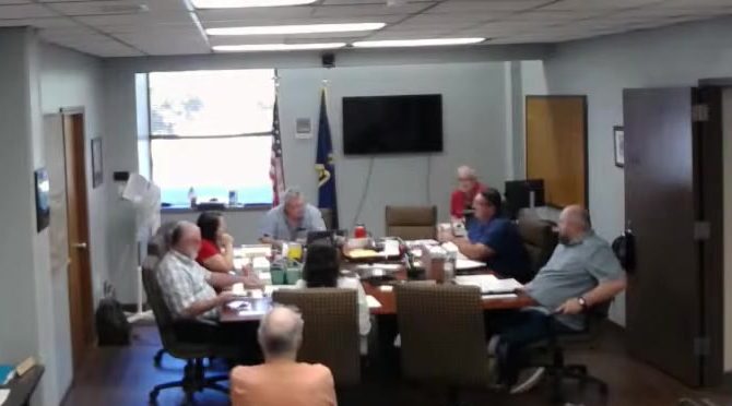 Bourbon County Commission meeting in the commission room, June 15, 2026