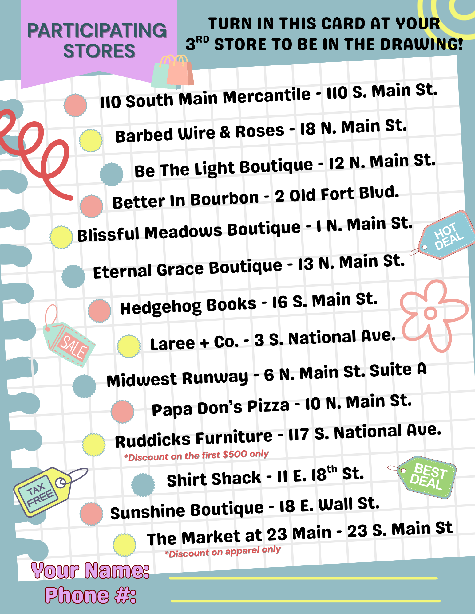 Shop Fort Scott Tax-Free Weekend – Participating Stores
