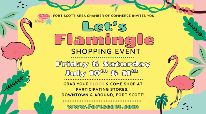 Let’s Flamingle Shopping Event July 10–11 in Fort Scott