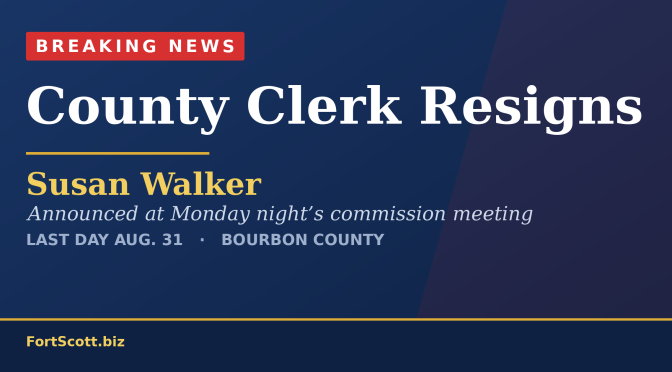 Breaking news: Bourbon County Clerk Susan Walker resigns, last day Aug. 31
