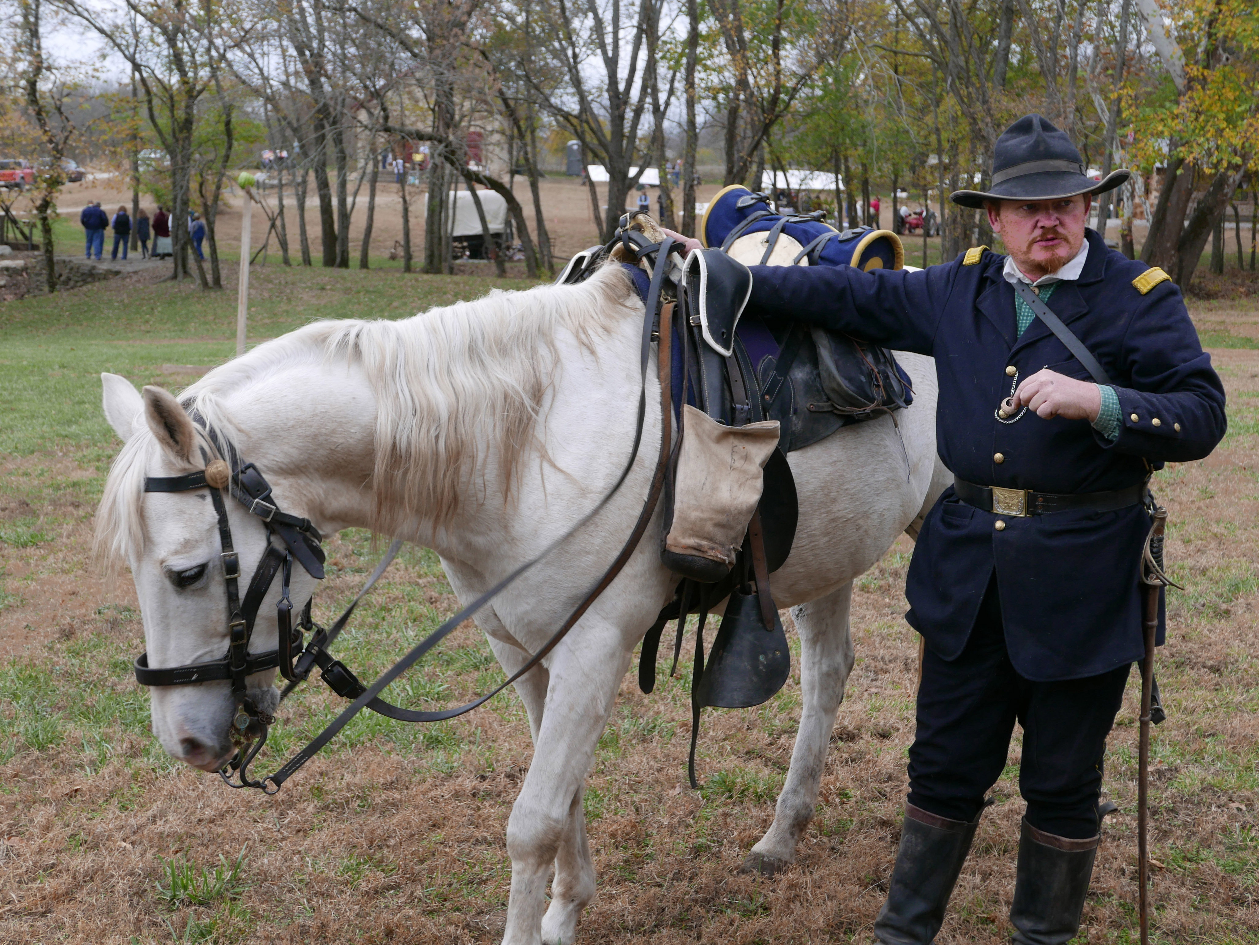 Matt Feild with cavalry equipment