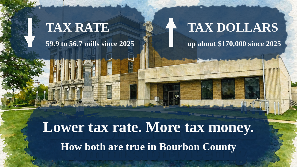 Lower tax rate, more tax money: how both are true in Bourbon County