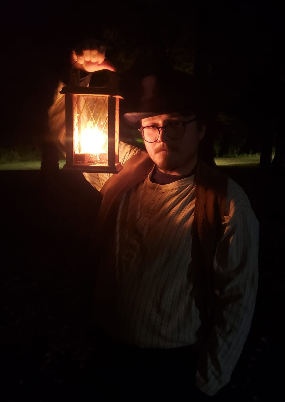 Actor Tyler Slinkard in a previous Voices from the Grave Tour.